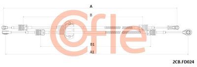 Cable Pull, manual transmission COFLE 2CB.FD024