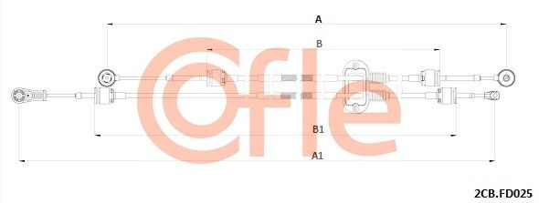 COFLE 2CB.FD025 Cable Pull, manual transmission