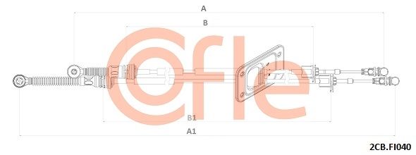 COFLE 2CB.FI040 Cable Pull, manual transmission