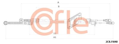 Cable Pull, manual transmission COFLE 2CB.FI040