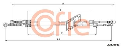 Cable Pull, manual transmission COFLE 2CB.FI041