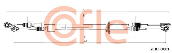 COFLE 2CB.FO001 Cable Pull, manual transmission
