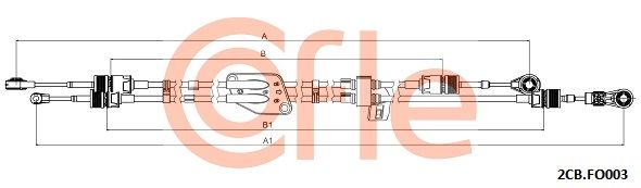 COFLE 2CB.FO003 Cable Pull, manual transmission