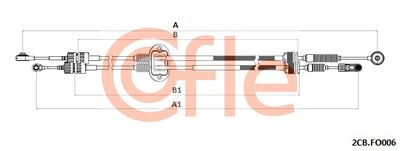Cable Pull, manual transmission COFLE 2CB.FO006