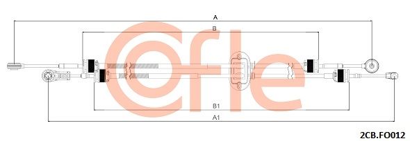 COFLE 2CB.FO012 Cable Pull, manual transmission