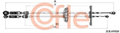 Cable Pull, manual transmission COFLE 2CB.HY010