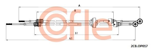 COFLE 2CB.OP017 Cable Pull, manual transmission