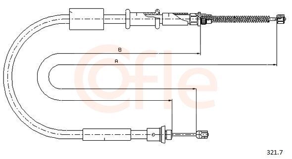 COFLE 321.7 Cable Pull, parking brake