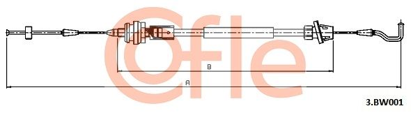 COFLE 3.BW001 Accelerator Cable