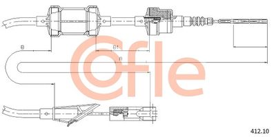 Cable Pull, clutch control COFLE 412.10