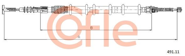 COFLE 491.11 Cable Pull, parking brake