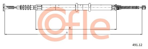 COFLE 491.12 Cable Pull, parking brake