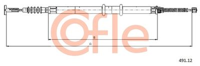 Cable Pull, parking brake COFLE 491.12
