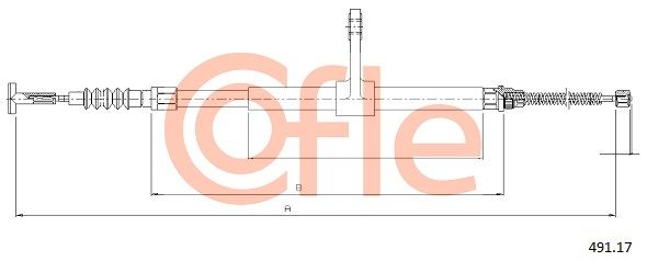 COFLE 491.17 Cable Pull, parking brake