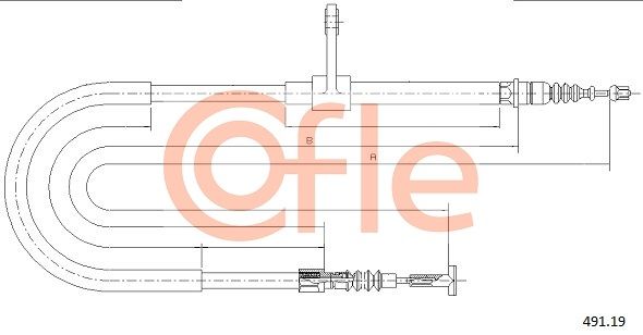 COFLE 491.19 Cable Pull, parking brake