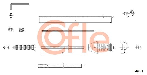COFLE 493.1 Accelerator Cable
