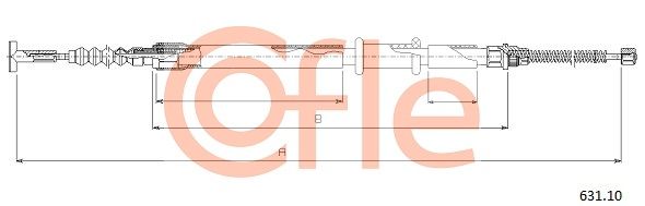 COFLE 631.10 Cable Pull, parking brake