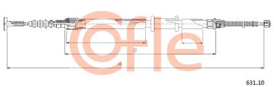 Cable Pull, parking brake COFLE 631.10