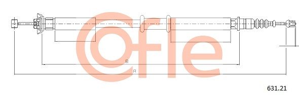 COFLE 631.21 Cable Pull, parking brake