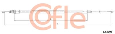 Cable Pull, parking brake COFLE 92.1.CT003