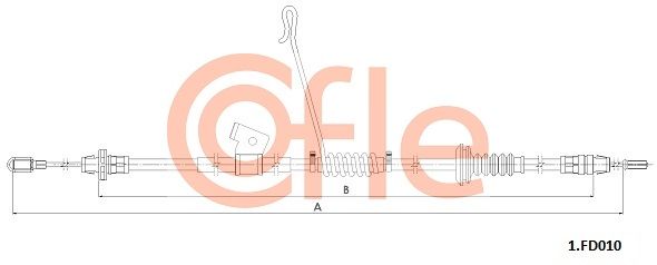 COFLE 92.1.FD010 Cable Pull, parking brake
