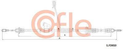 Cable Pull, parking brake COFLE 92.1.FD010