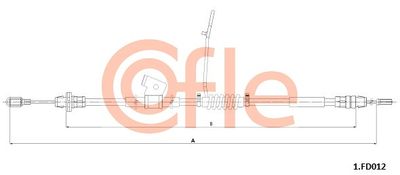 Cable Pull, parking brake COFLE 92.1.FD012
