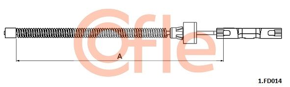 COFLE 92.1.FD014 Cable Pull, parking brake