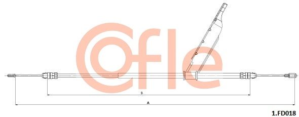 COFLE 92.1.FD018 Cable Pull, parking brake