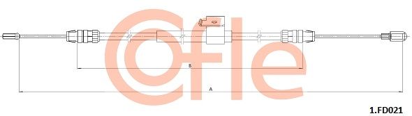 COFLE 92.1.FD021 Cable Pull, parking brake