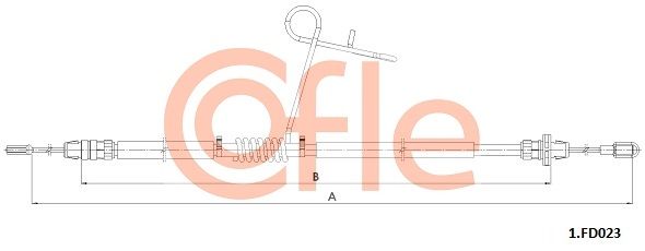 COFLE 92.1.FD023 Cable Pull, parking brake