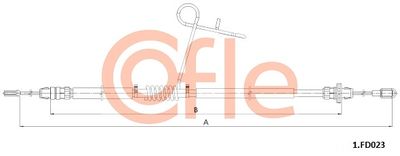 Cable Pull, parking brake COFLE 92.1.FD023