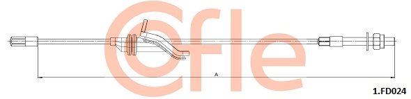 COFLE 92.1.FD024 Cable Pull, parking brake