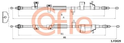 Cable Pull, parking brake COFLE 92.1.FD029