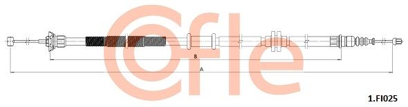 COFLE 92.1.FI025 Cable Pull, parking brake