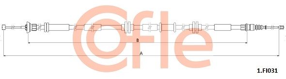 COFLE 92.1.FI031 Cable Pull, parking brake