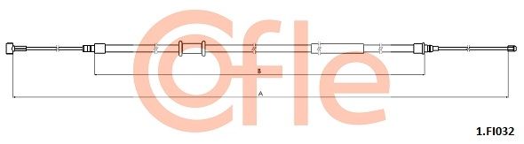 COFLE 92.1.FI032 Cable Pull, parking brake