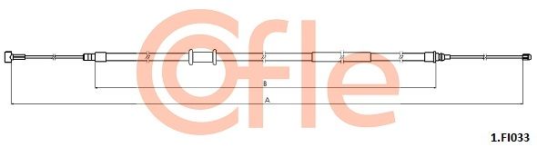 COFLE 92.1.FI033 Cable Pull, parking brake