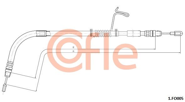 COFLE 92.1.FO005 Cable Pull, parking brake