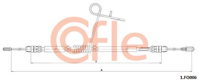 Cable Pull, parking brake COFLE 92.1.FO006