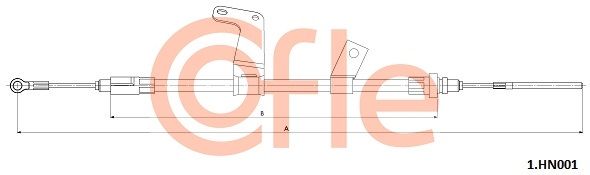 COFLE 92.1.HN001 Cable Pull, parking brake