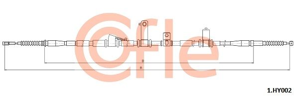 COFLE 92.1.HY002 Cable Pull, parking brake