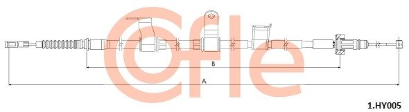 COFLE 92.1.HY005 Cable Pull, parking brake