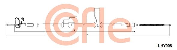 COFLE 92.1.HY008 Cable Pull, parking brake