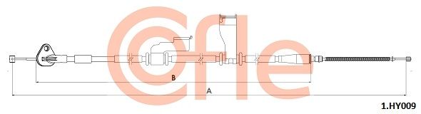 COFLE 92.1.HY009 Cable Pull, parking brake