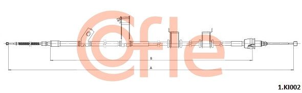 COFLE 92.1.KI002 Cable Pull, parking brake