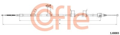 Cable Pull, parking brake COFLE 92.1.KI003