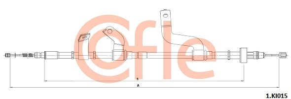 COFLE 92.1.KI015 Cable Pull, parking brake