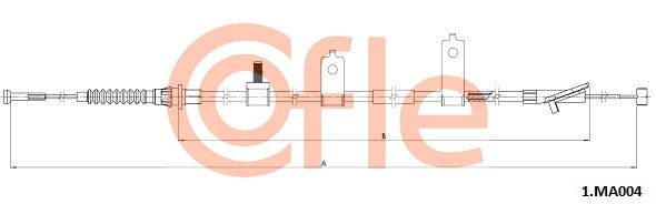 COFLE 92.1.MA004 Cable Pull, parking brake