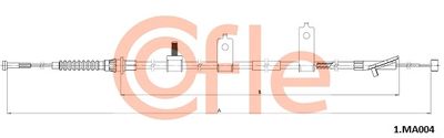 Cable Pull, parking brake COFLE 92.1.MA004